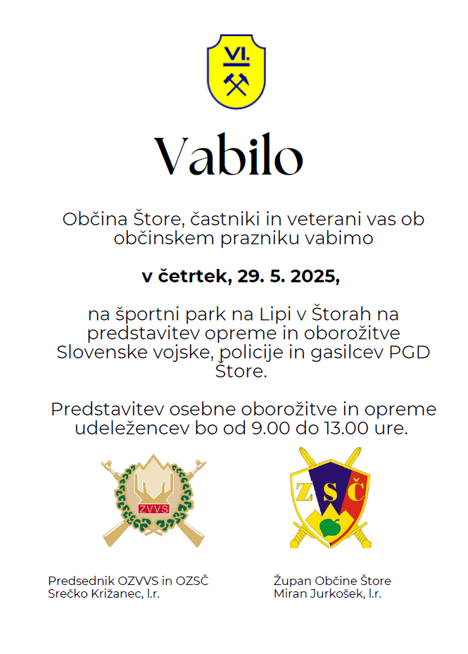 19. predstavitev vojske